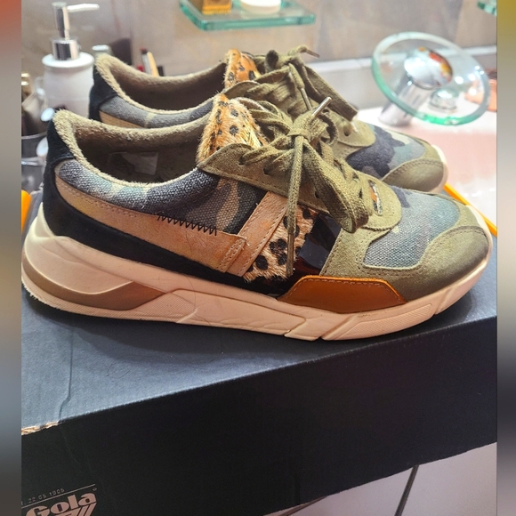 Gola Women's Eclipse Mode Sneakers Camo and Leopard Phylon sole• Colour blockin - Picture 4 of 7